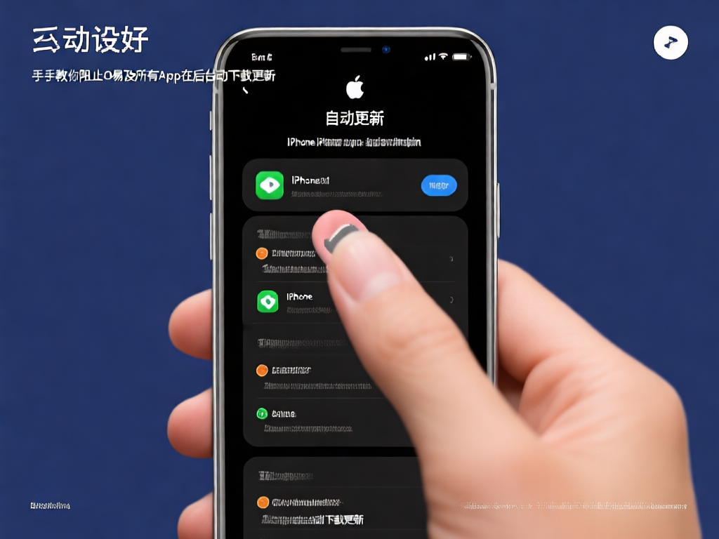 iPhone应用自动更新设置界面